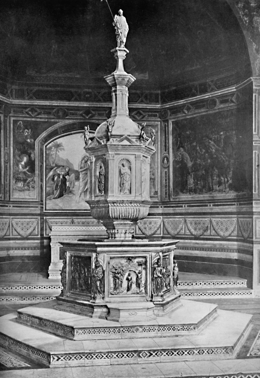 Fonten i San Giovanni-kirken, Siena, 1903 av Unbekannt