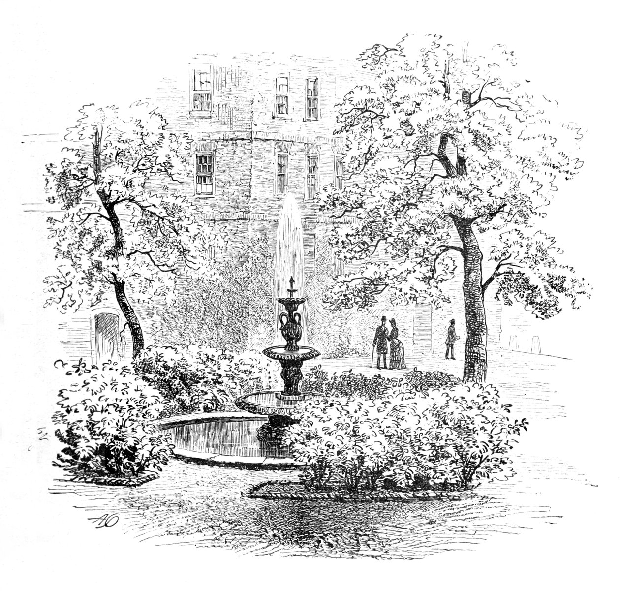 The Fountain, Middle Temple, 1890 av Unbekannt