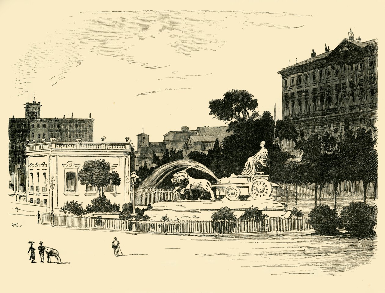 Fontenen av Cybele, Madrid, 1890. av Unbekannt