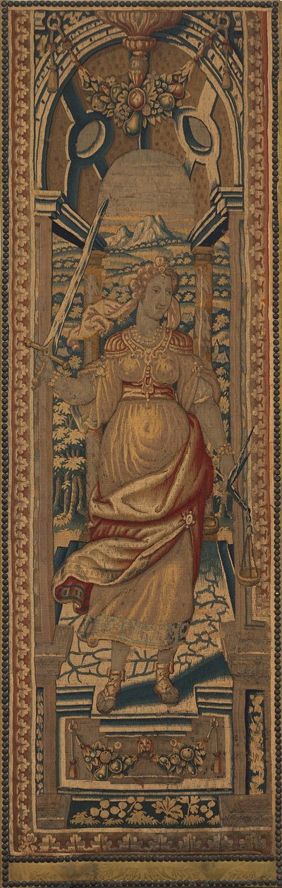 De fire kardinaldydene: rettferdighet, ca. 15501600. av Unbekannt