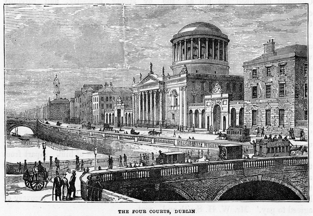 The Four Courts, Dublin, 1800-tallet av Unbekannt