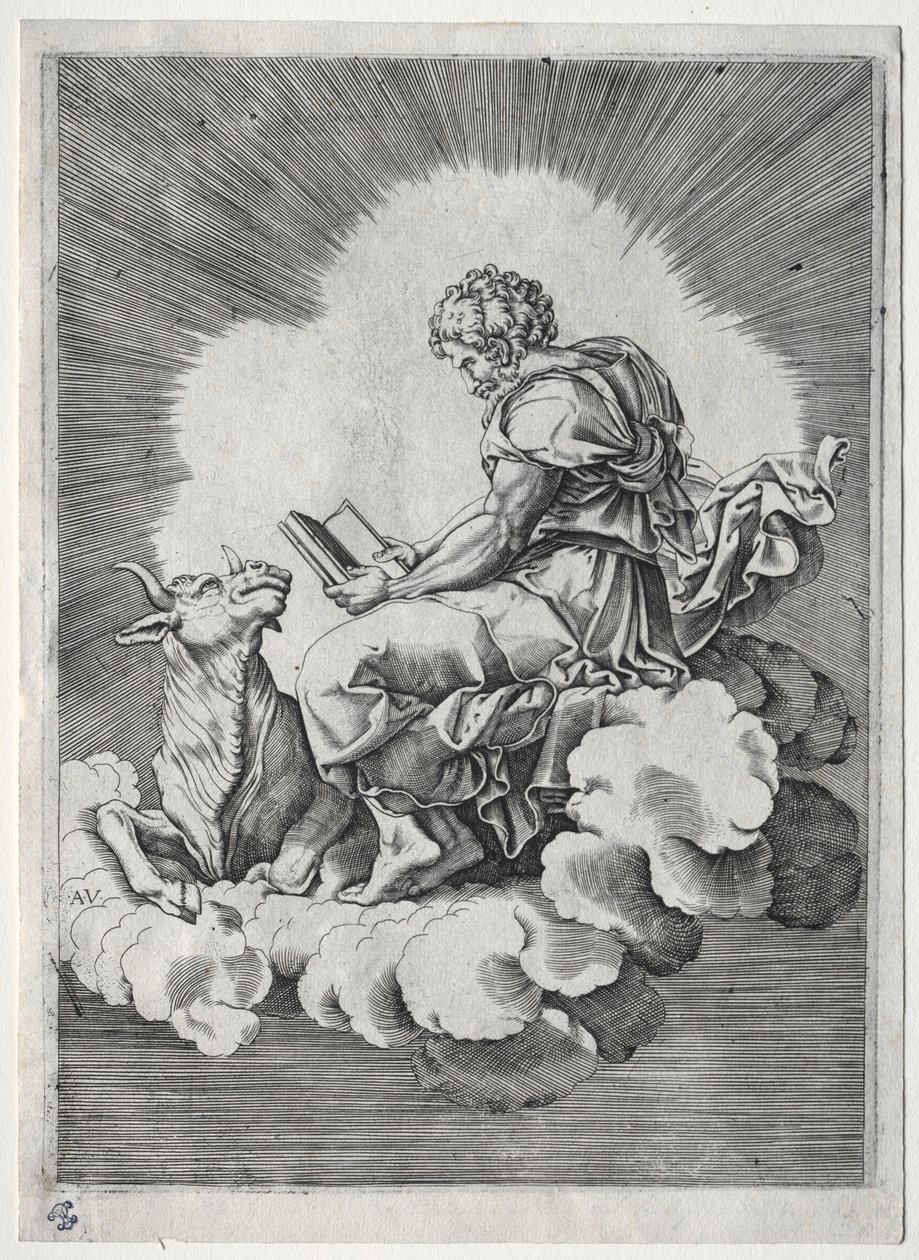 De fire evangelistene: St. Luke, ca. 1518. av Unbekannt