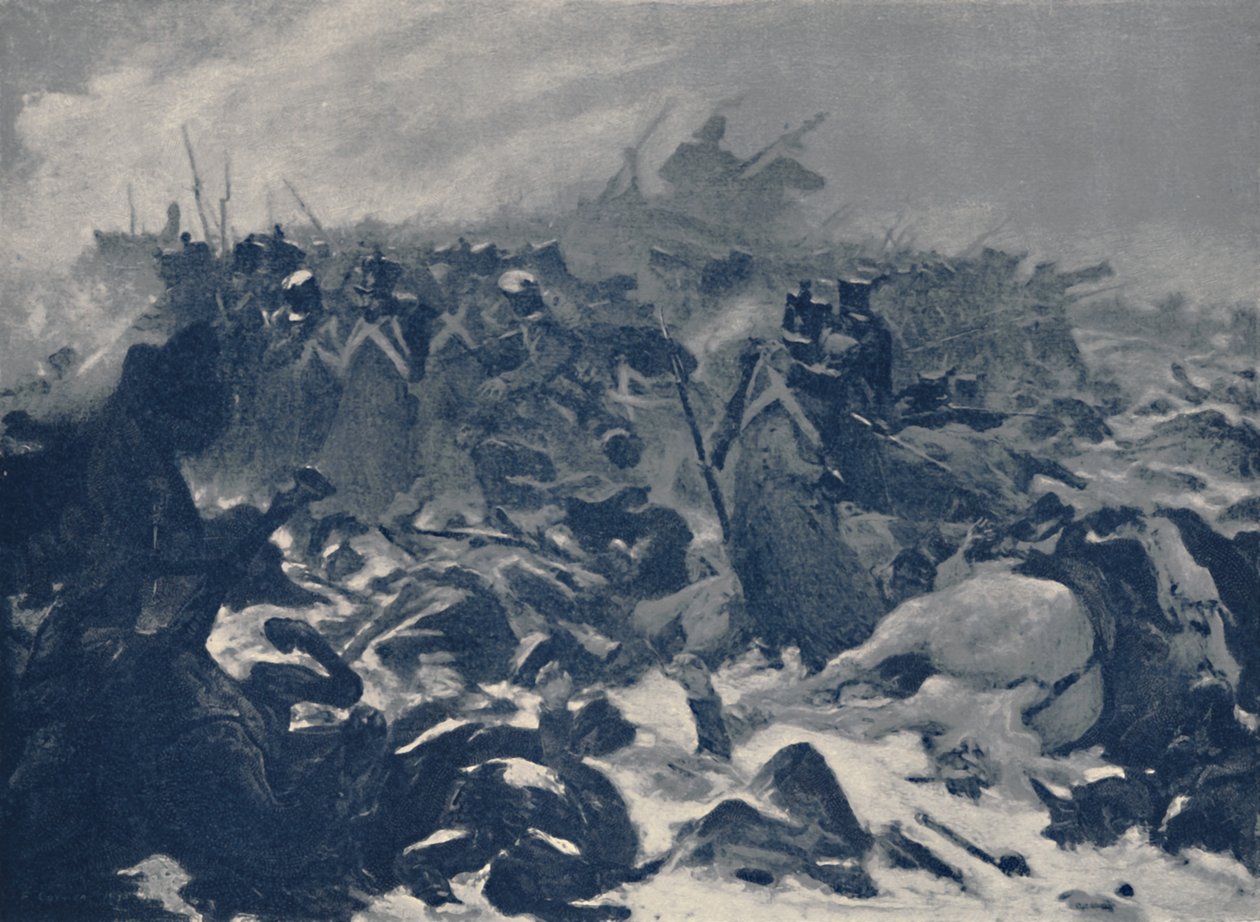 Den fjortende av linjen ved Eylau, februar 1807, 1896 av Unbekannt