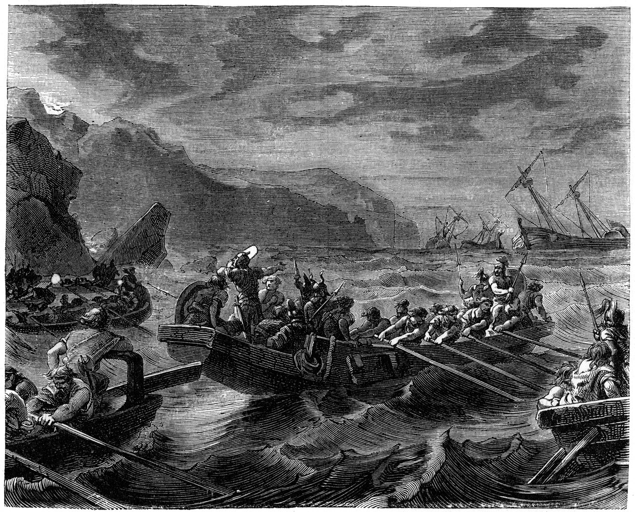 Frankerne krysser det rasende havet, 1882-1884 av Unbekannt