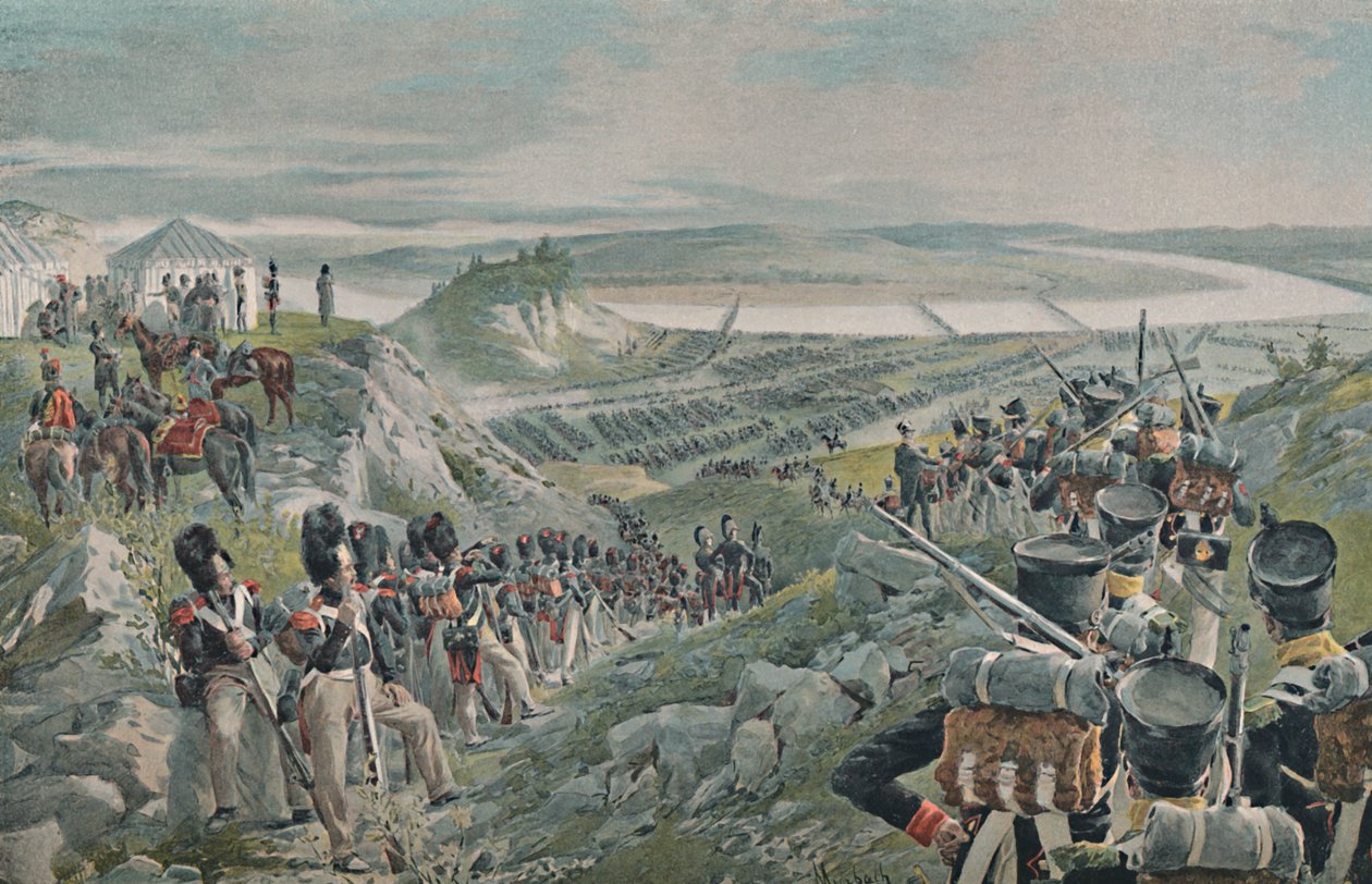Den franske hæren krysser Niemen, 1812, 1896 av Unbekannt