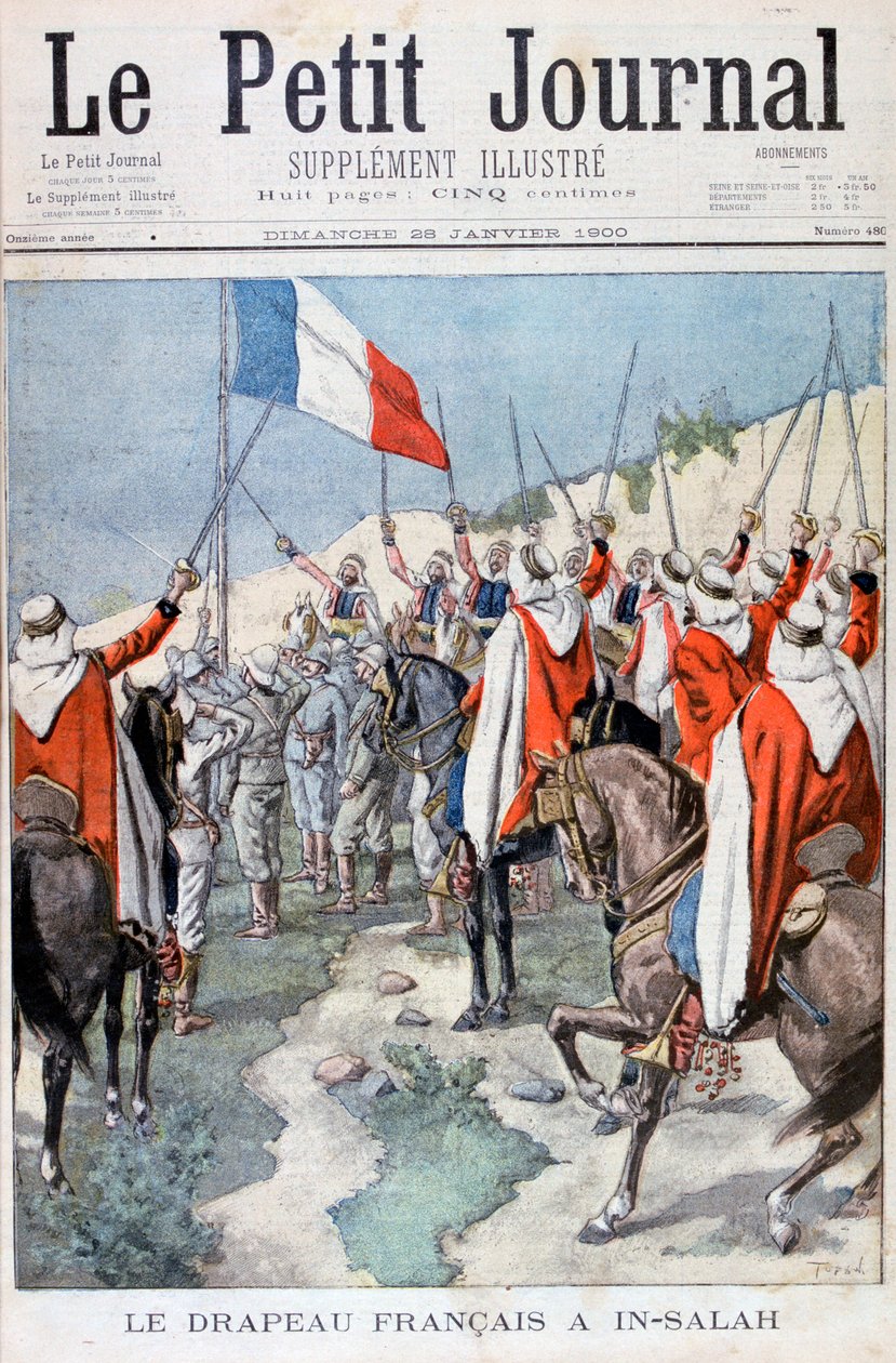 Det franske flagget i In Salah, Algerie, 1900 av Unbekannt