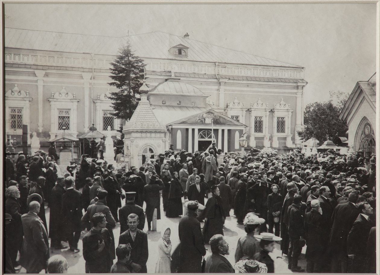 Begravelsen til Anton Tsjekhov på Novodevichy-kirkegården, 22. juli 1904, 1904 av Unbekannt