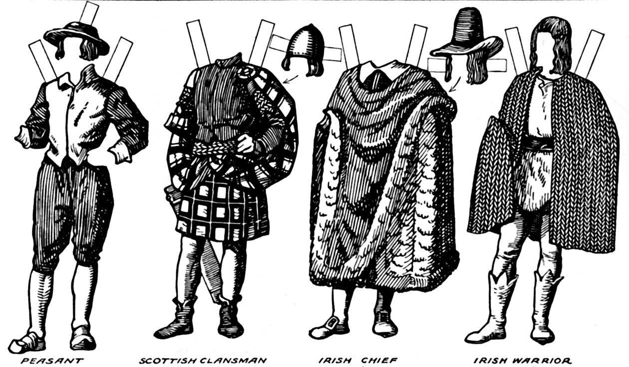 The Gallery of British Costume: Kjole slitt på slutten av det sekstende århundre, c1934 av Unbekannt