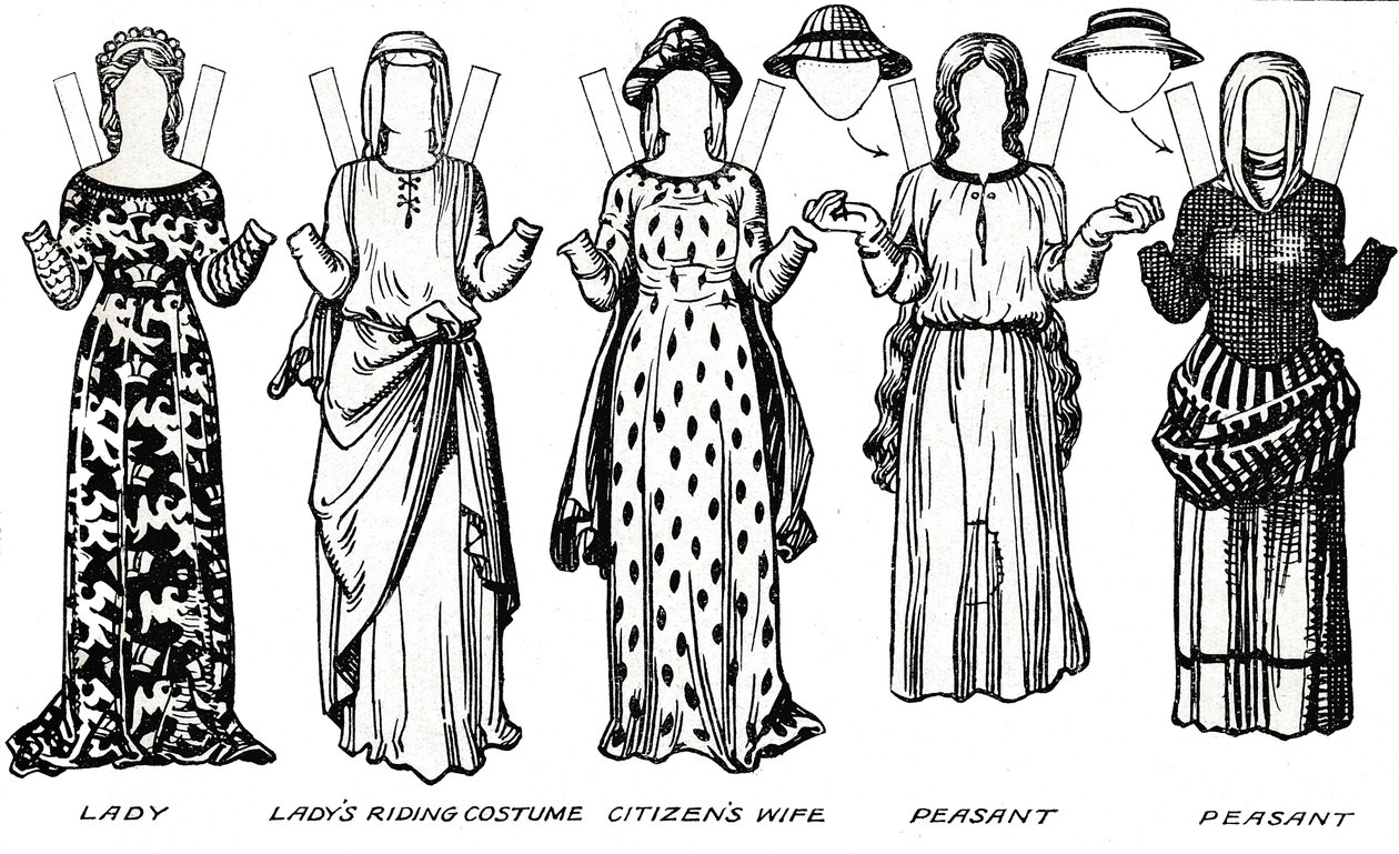The Gallery of British Costume: Dress Worn in the Reign of the First Edward, c1934 av Unbekannt