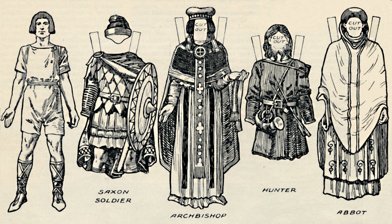 The Gallery of British Costume: The Dress of Danes & Later Anglo-Saxons, c1934 av Unbekannt