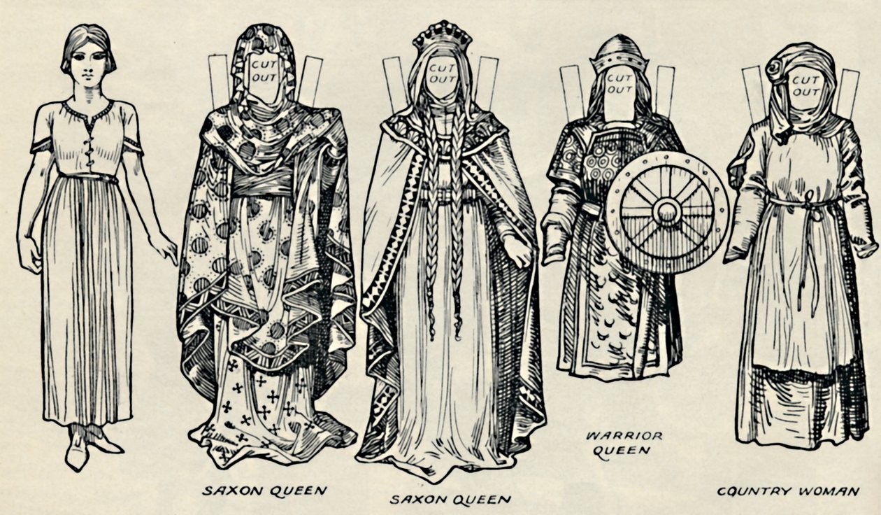 The Gallery of British Costume: The Dress of Danes & Later Anglo-Saxons, c1934 av Unbekannt