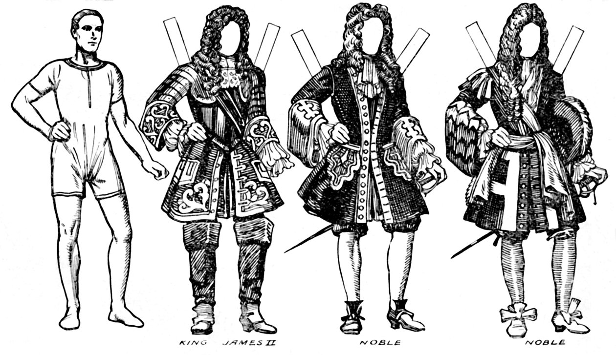 The Gallery of English Costume: Noen av kjolene som ble brukt i William IIIs tid, c1934 av Unbekannt