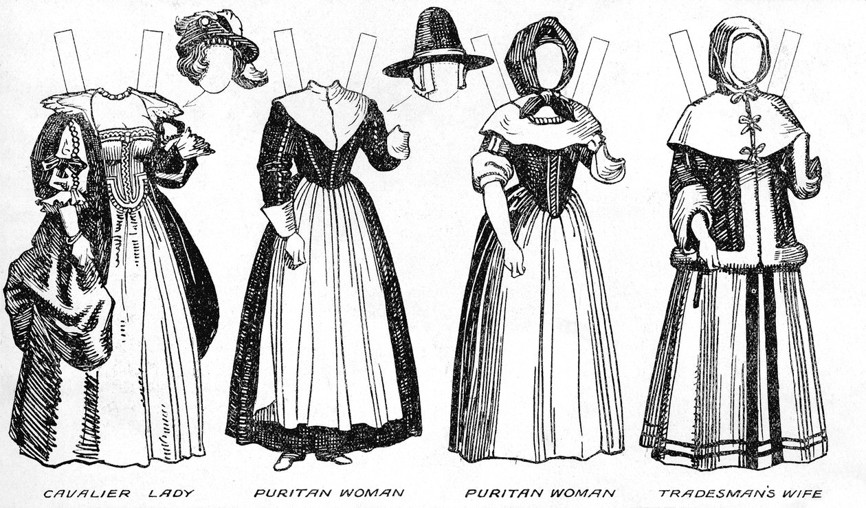 The Gallery of Historic Costume: Some Dresses of Cavaliers and Roundheads, c1934 av Unbekannt