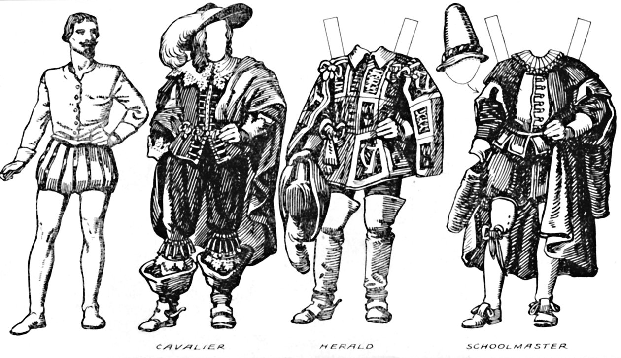 The Gallery of Historic Costume: Some Dresses of Cavaliers and Roundheads, c1934 av Unbekannt