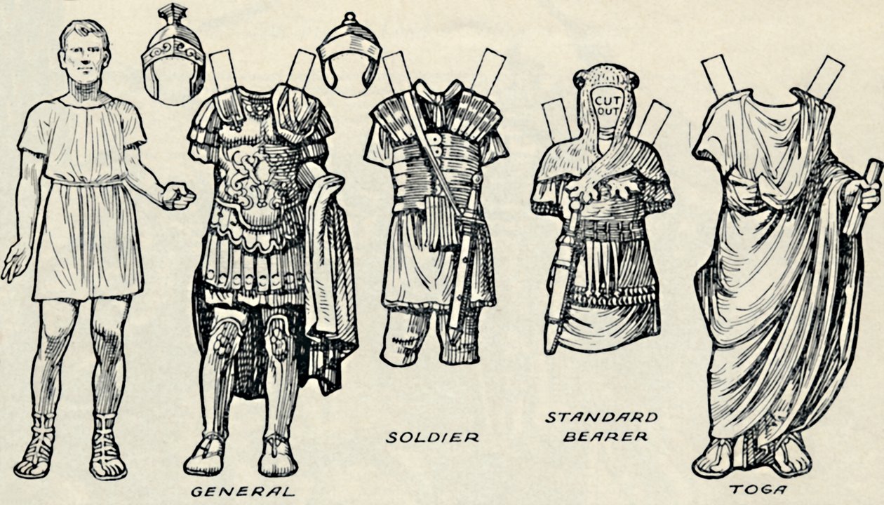 The Gallery of Historic Costume: Hva britene og romerne pleide å ha på seg, c1934 av Unbekannt