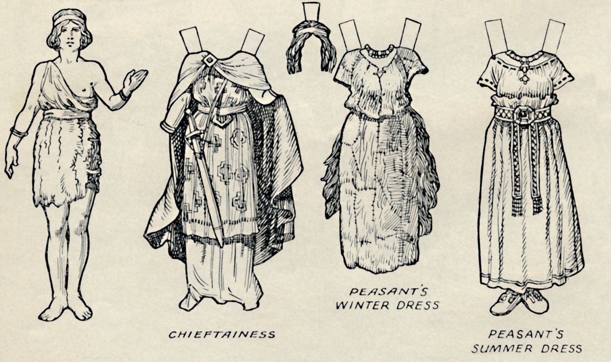 The Gallery of Historic Costume: Hva britene og romerne pleide å ha på seg, c1934 av Unbekannt