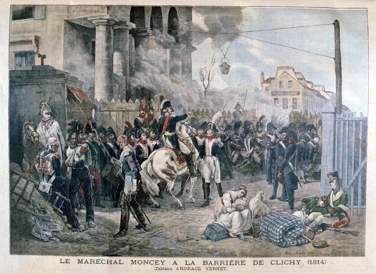 Porten ved Clichy under forsvaret av Paris, 30. mars 1814, 1904. av Unbekannt