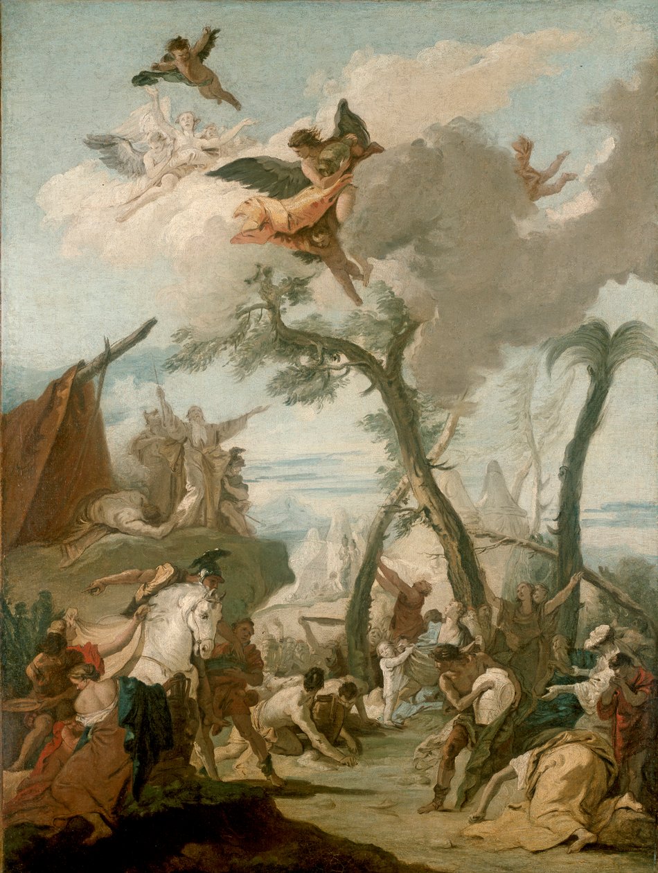 The Gathering of Manna, 1600-tallet av Unbekannt