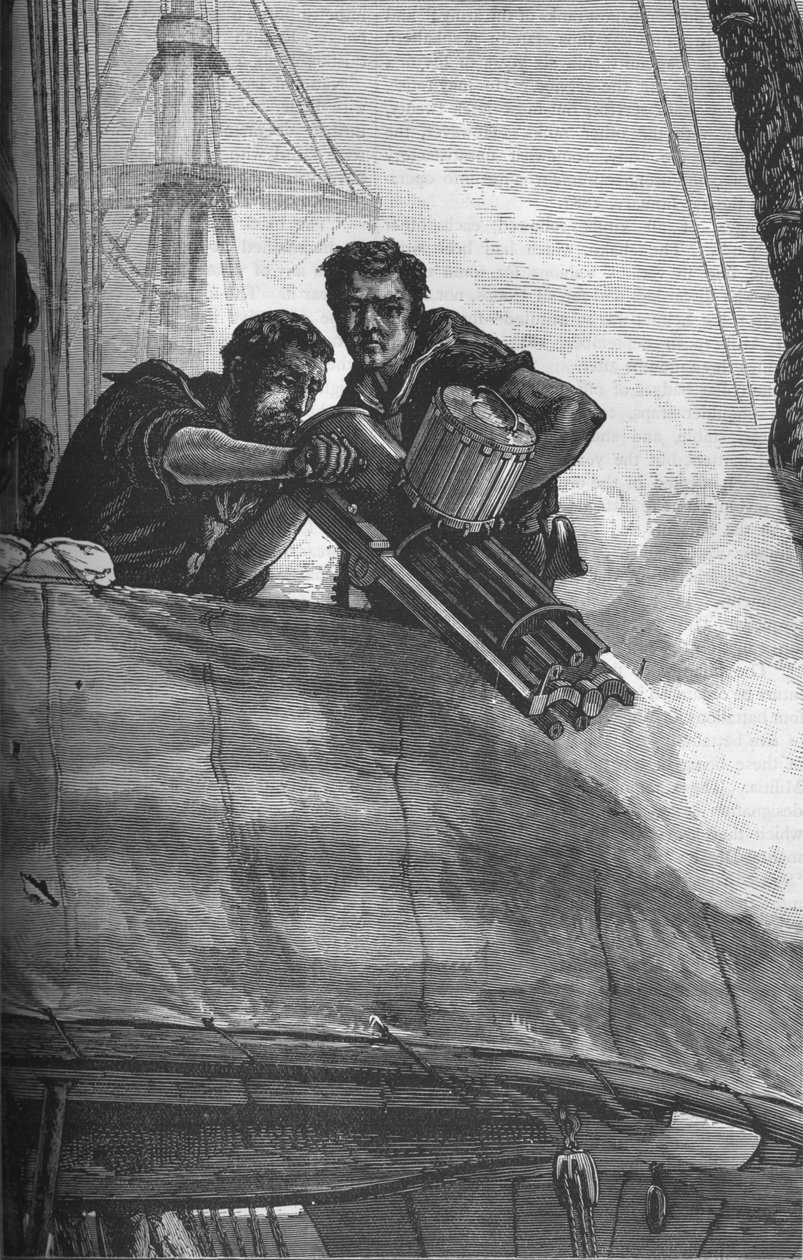 Gatling Gun som brukt i den britiske marinen, c1880 av Unbekannt
