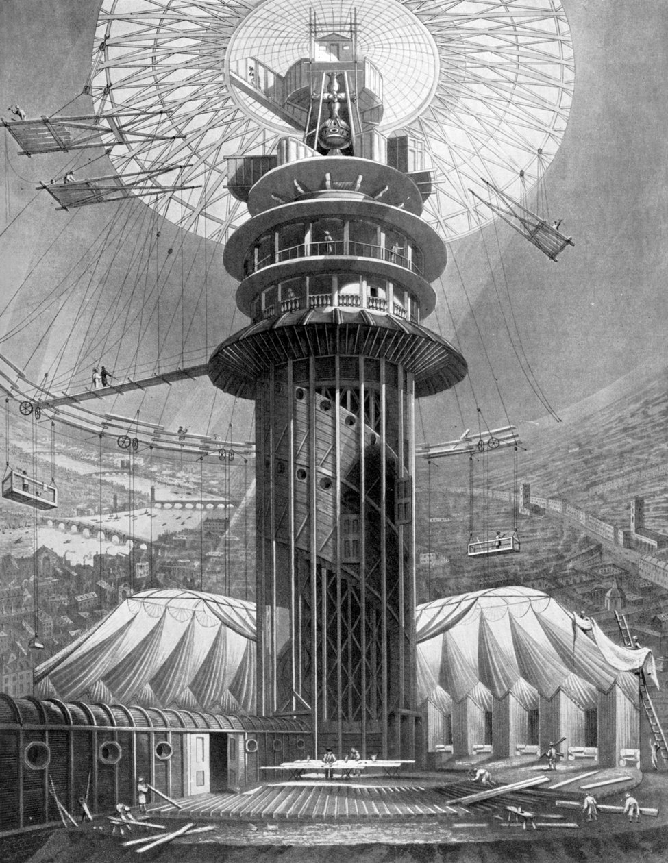 Den geometriske oppstigningen til galleriene i Colosseum, Regents Park, London, 1823 1926 av Unbekannt