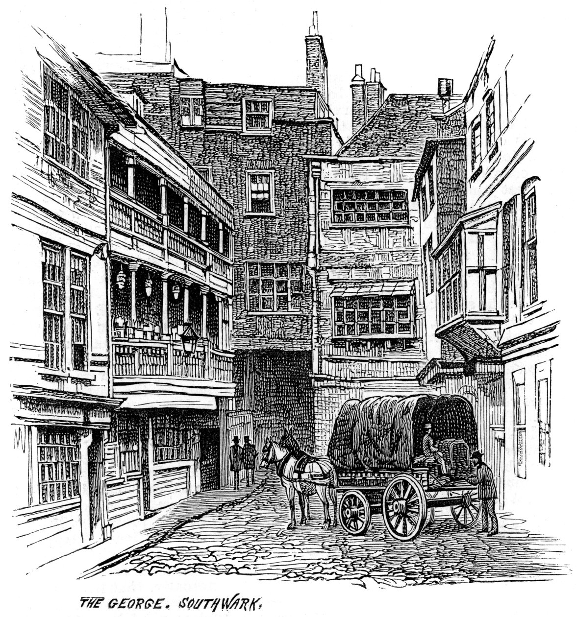 The George Inn, Southwark, London, 1887 av Unbekannt