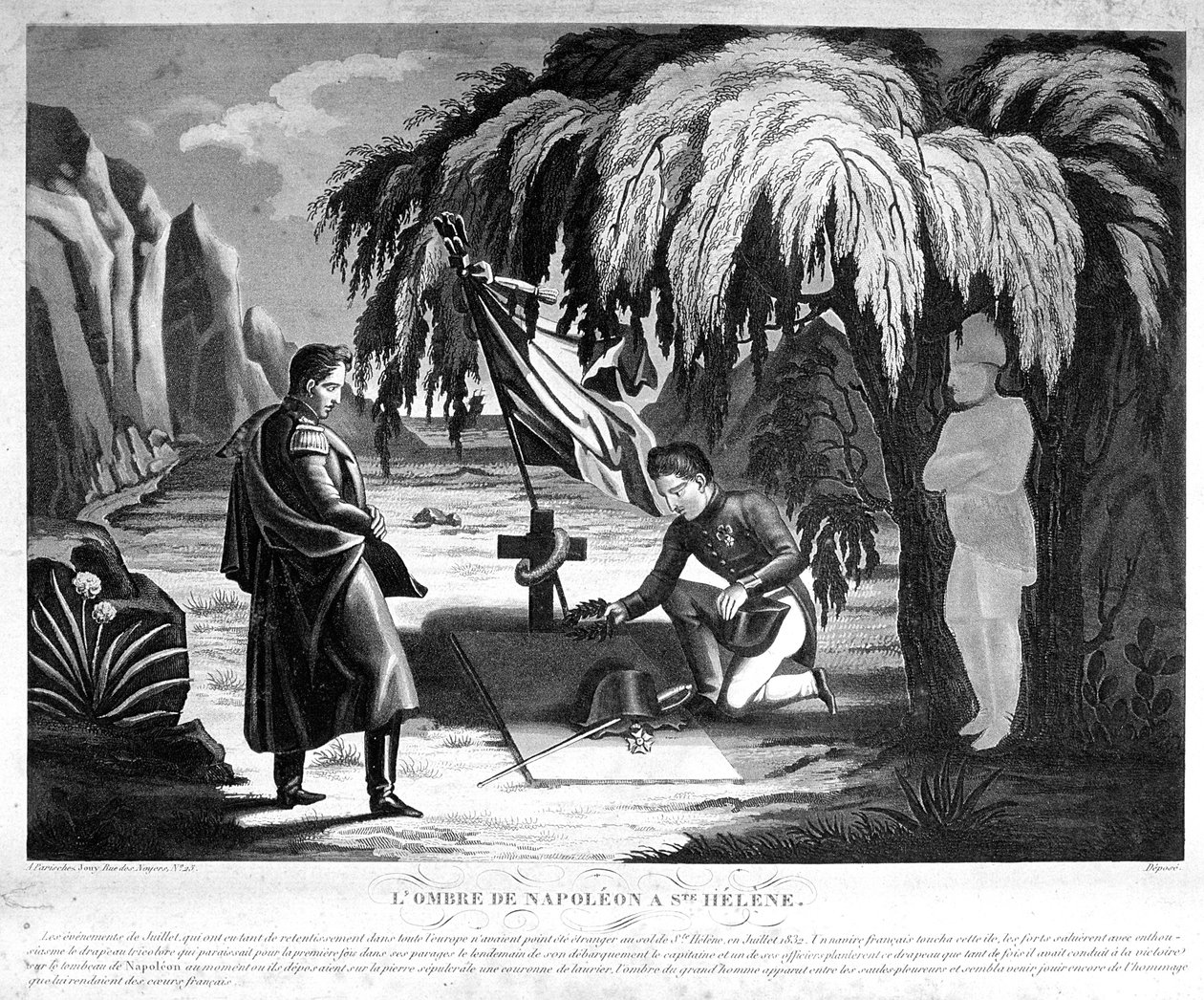 The Ghost of Napoleon on St Helena, c1825 av Unbekannt