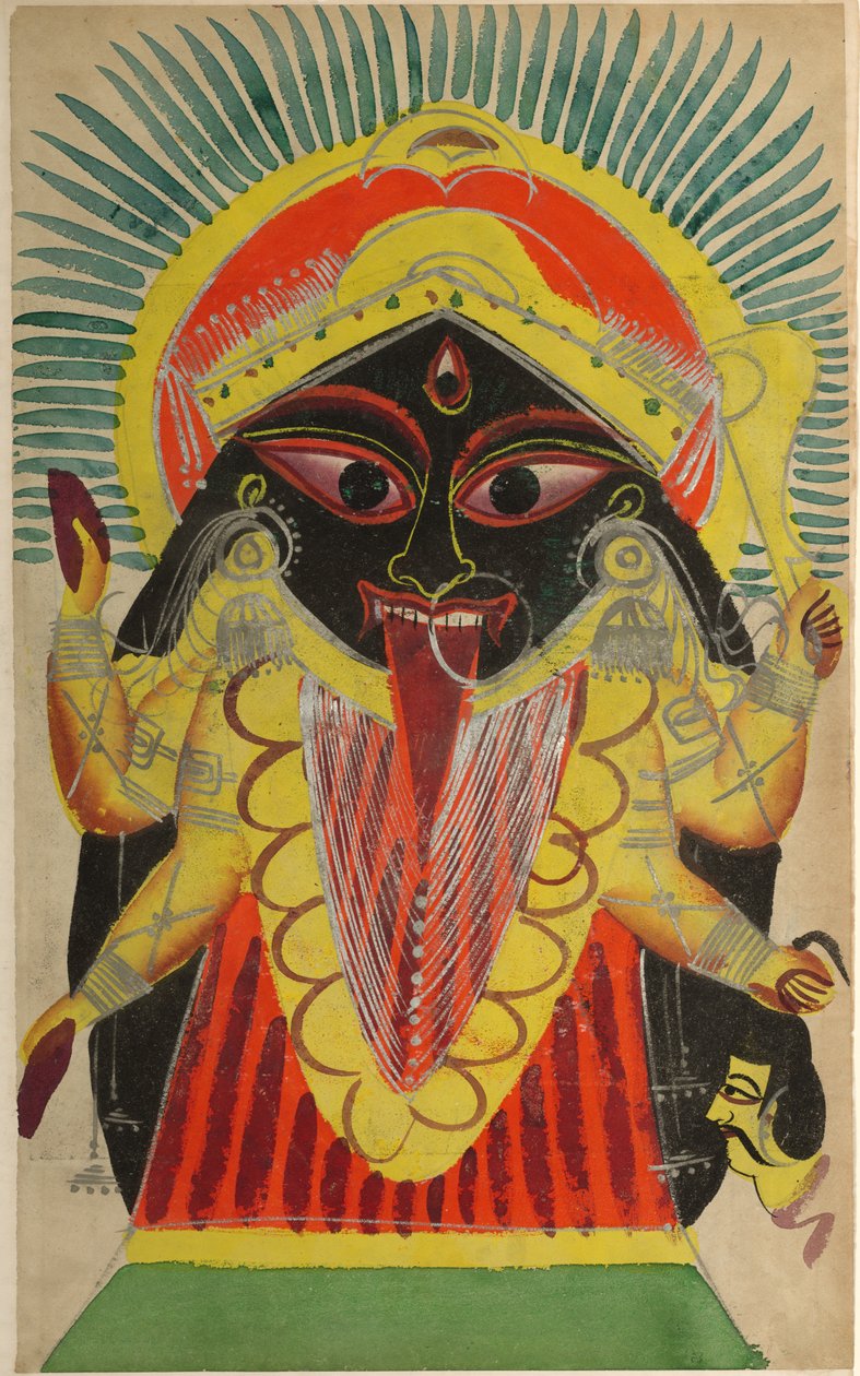 Gudinnen Kali, 1800-tallet. av Unbekannt