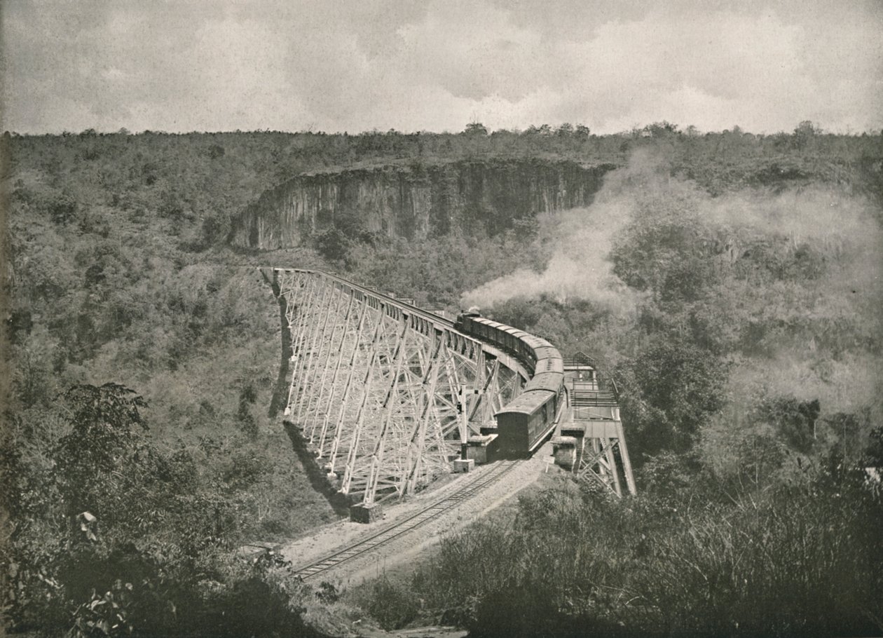 Gokteik-juvet og jernbanebroen, 1900. av Unbekannt