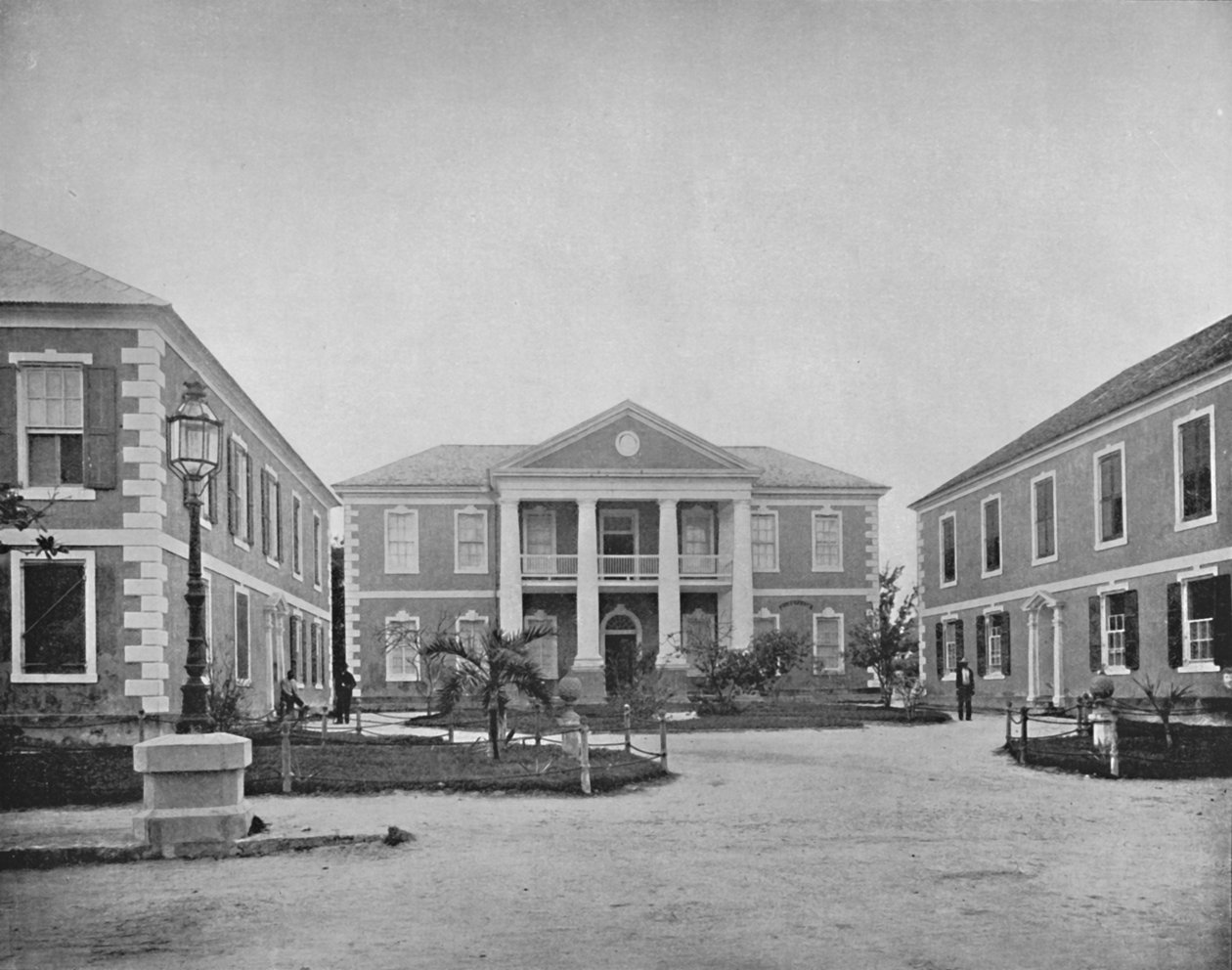 Regjeringsbygningene i Nassau, 1800-tallet av Unbekannt