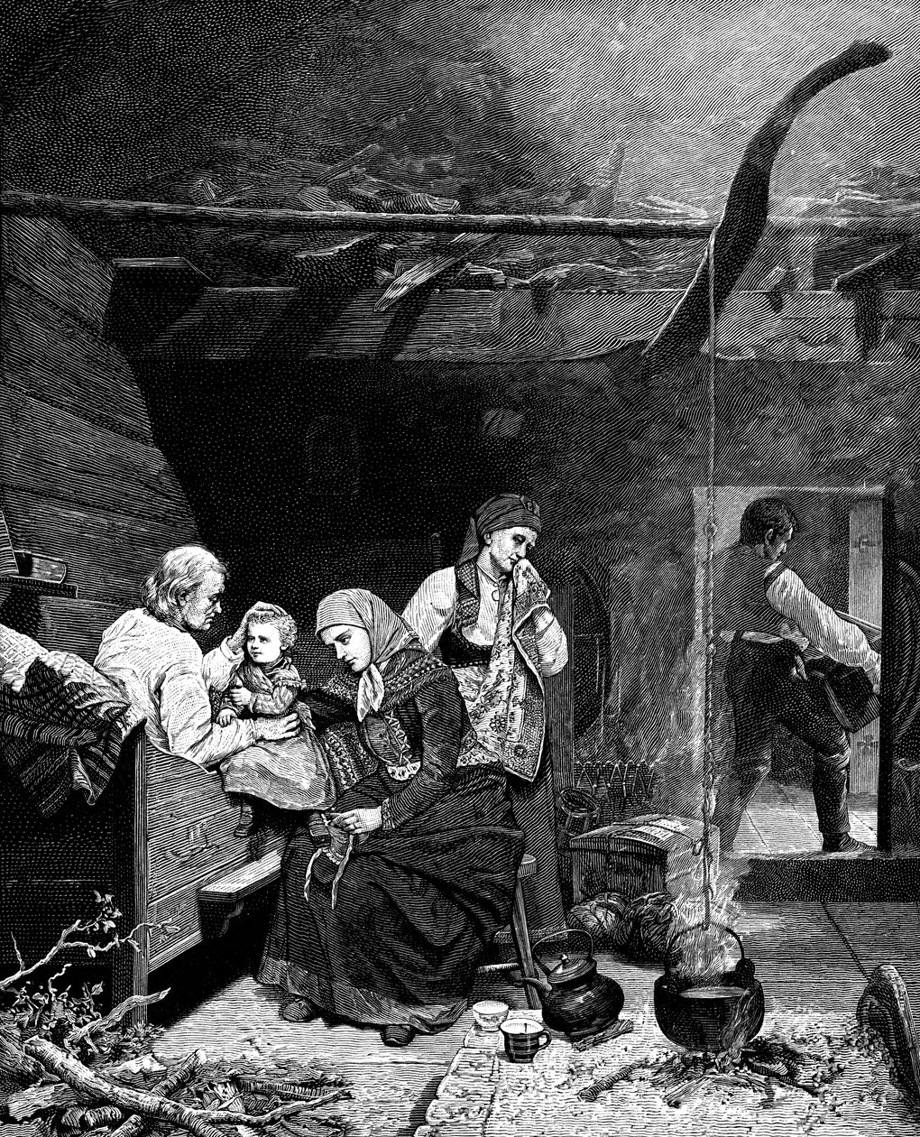 The Grandfathers Blessing, midten av 1800-tallet 1882 av Unbekannt