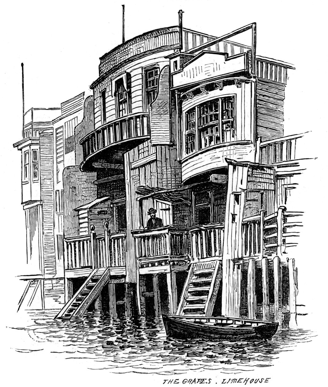 The Grapes public house, Limehouse, London, 1887 av Unbekannt