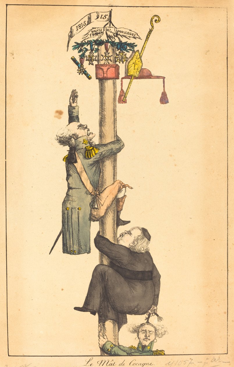 The Greasy Pole, 1815. av Unbekannt