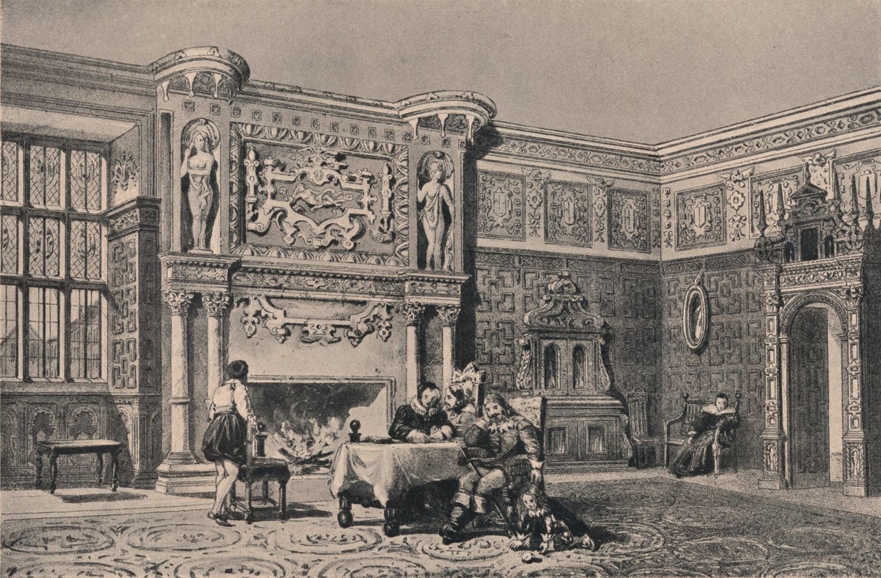 The Great Chamber, Montacute, Somerset, 1915. av Unbekannt