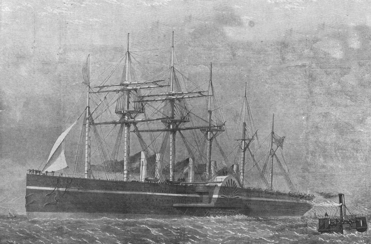 The Great Eastern, 1860: Fartøyet forlater Southampton på sin første reise, 17. juni 1901. av Unbekannt