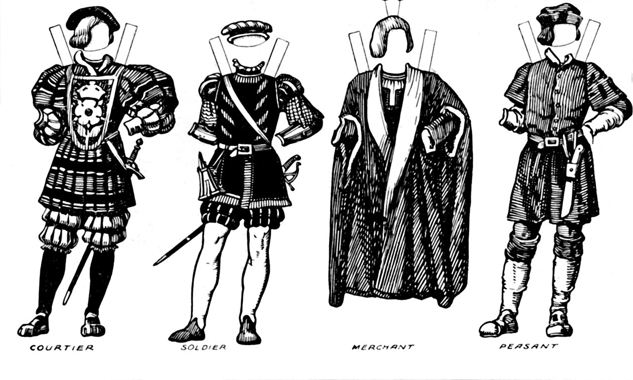 The Great Gallery of British Costume: Kjole slitt i Henry The Eighths Time, c1934 av Unbekannt