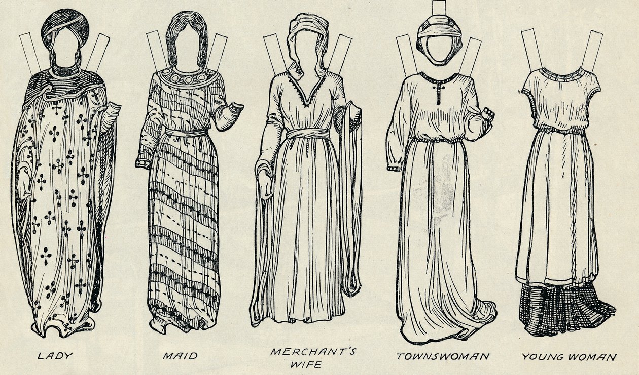 The Great Gallery of British Costume: Varied Dresses Worn in Norman Times, c1934 av Unbekannt