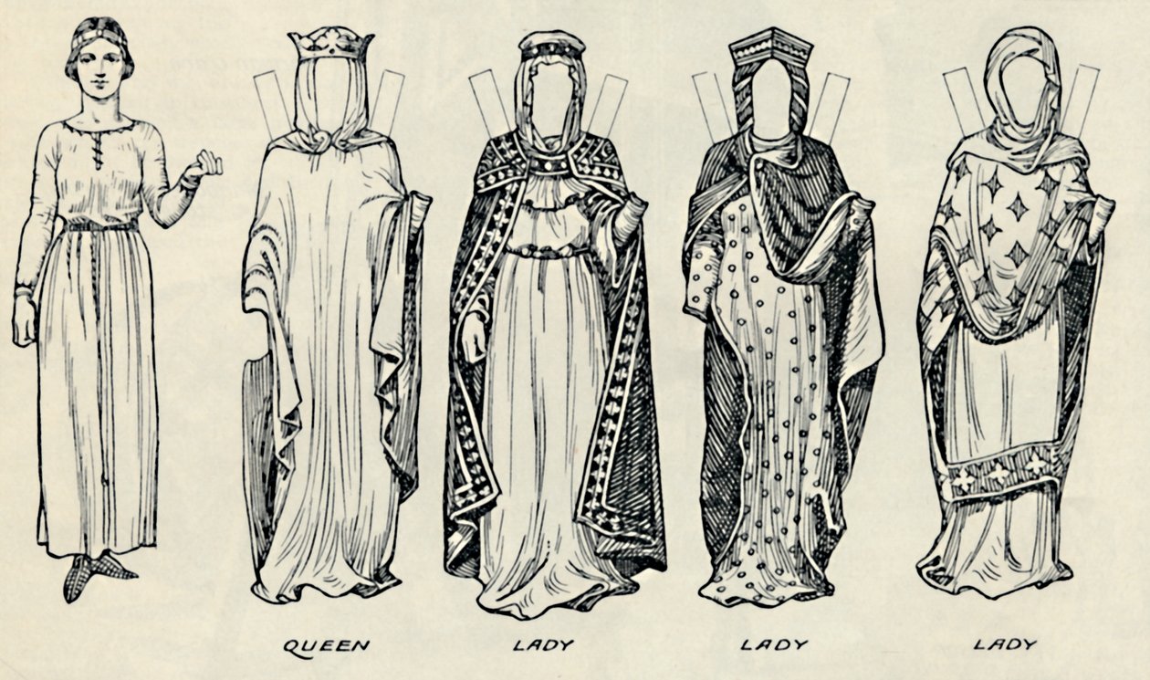 The Great Gallery of British Costume: Varied Dresses Worn in Norman Times, c1934 av Unbekannt