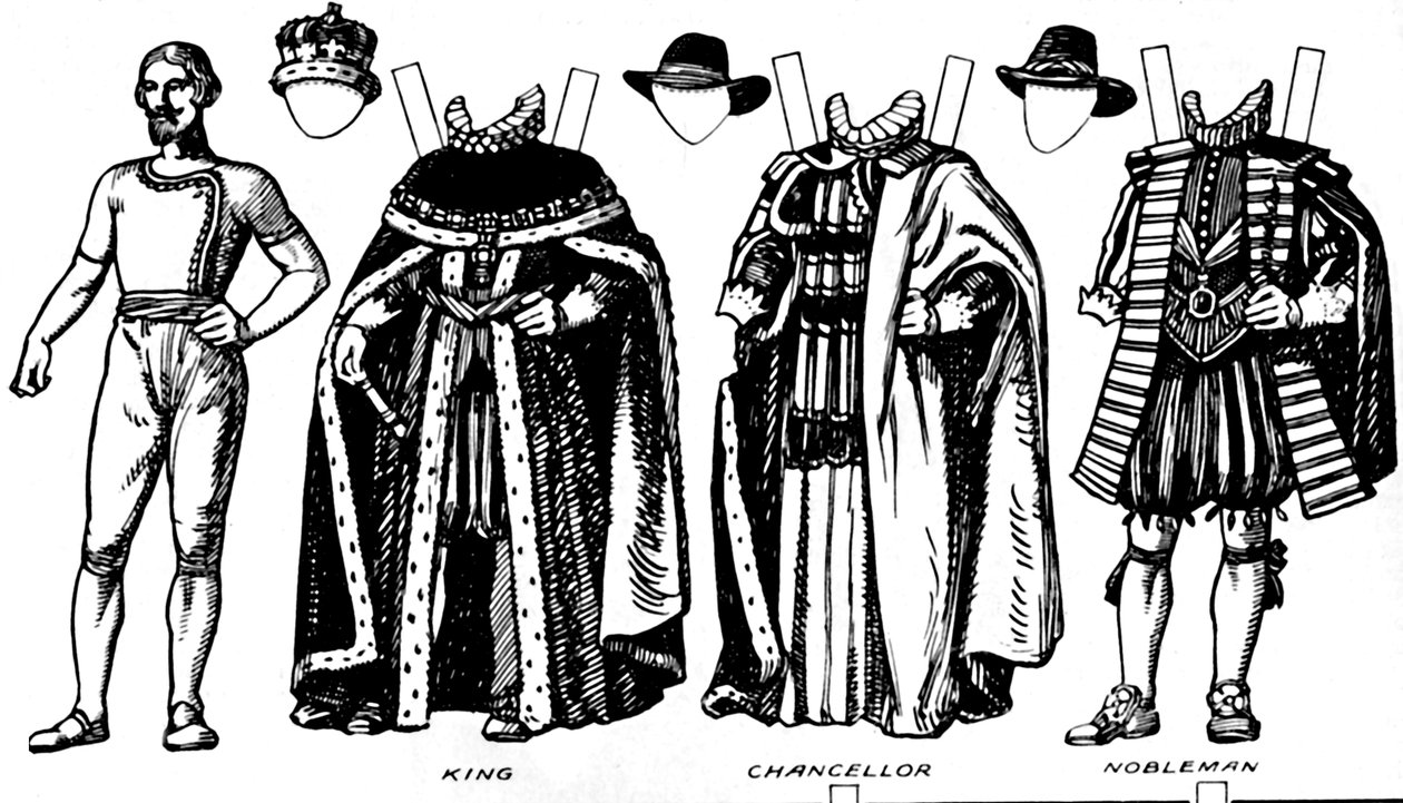 The Great Gallery of Historic Costume: Dresses Worn in James The Firsts Reign, c1934 av Unbekannt
