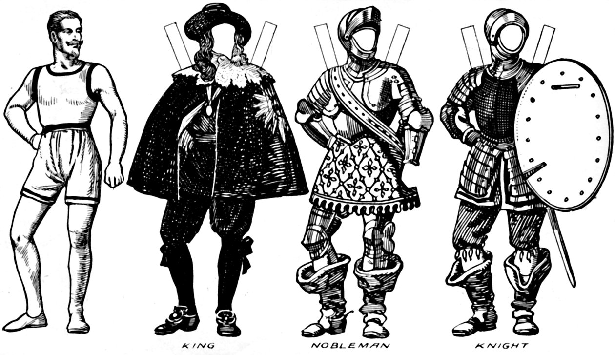 The Great Gallery of Historic Costume: Noen kjoler av Charles The Firsts Time, c1934 av Unbekannt