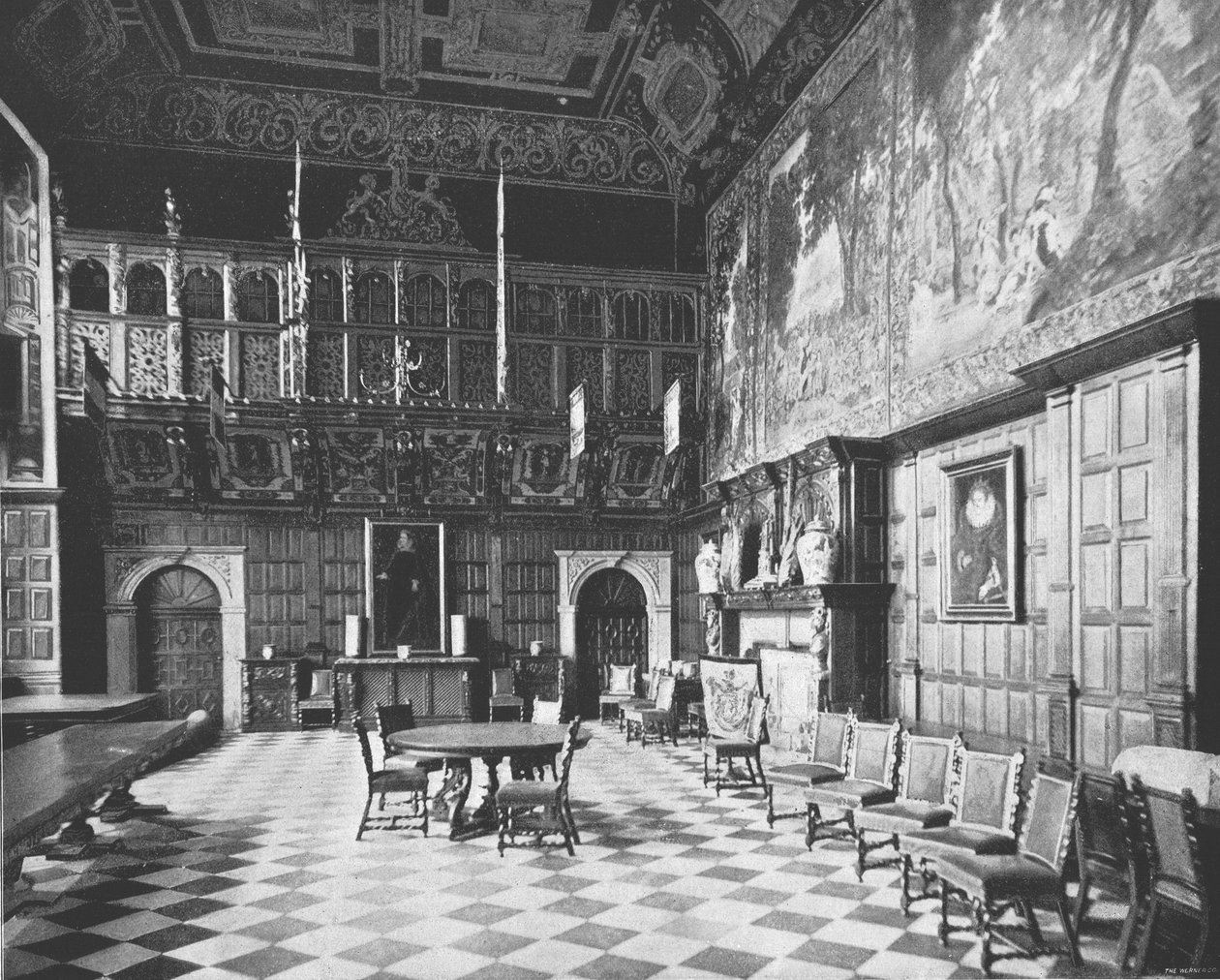 The Great Hall, Hatfield House, Hatfield, Hertfordshire, 1894. av Unbekannt