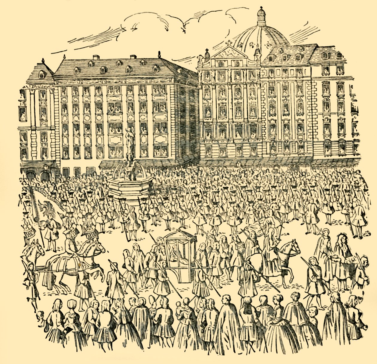 De store adelen i Ungarn avla lojalitetsed til Maria Theresa...i 1740, ca 1930. av Unbekannt