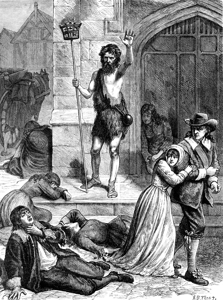 Den store pesten i 1665 c1902 av Unbekannt