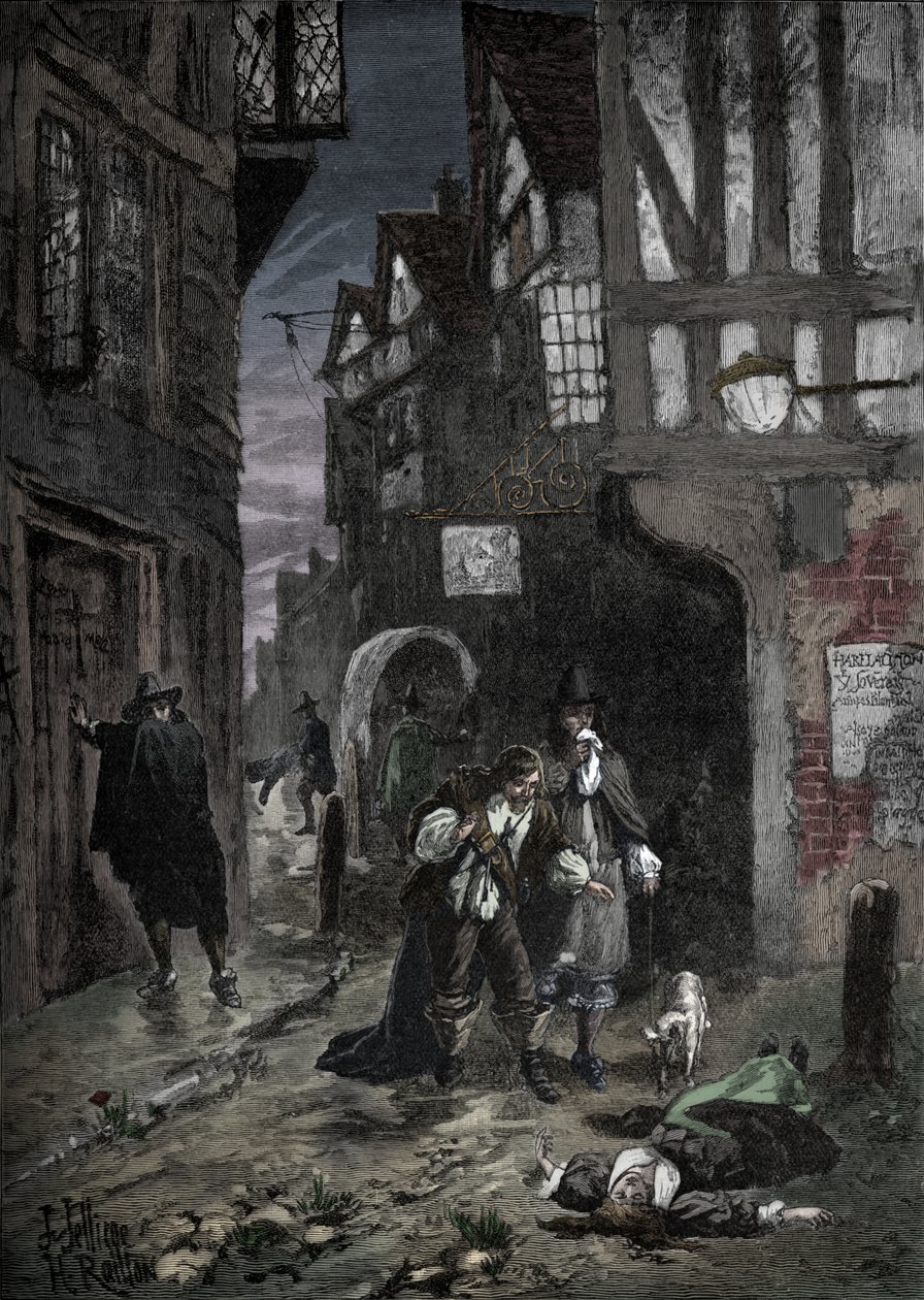 Den store pesten: scener i Londons gater, 1665-1666 1905 av Unbekannt