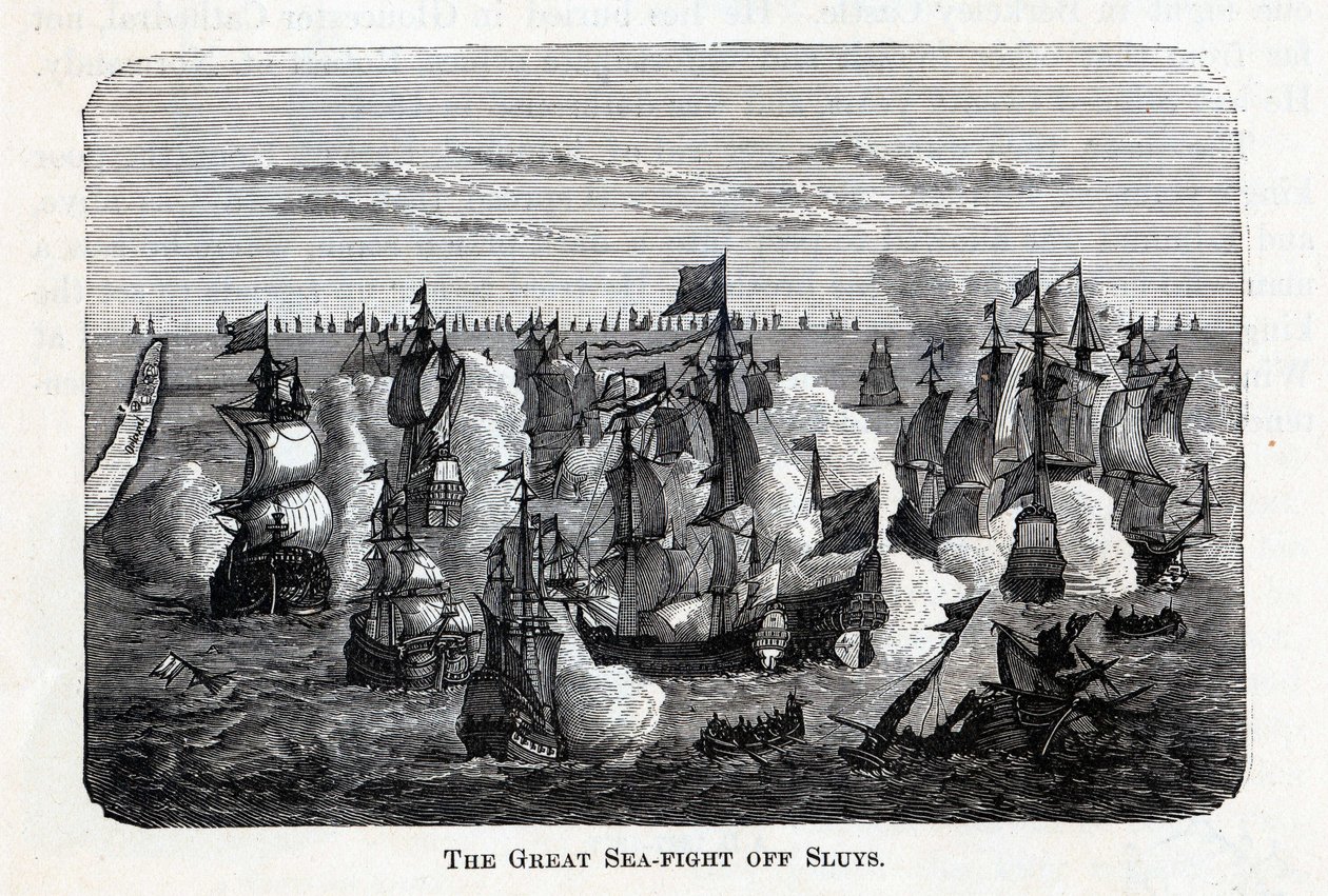 Den store sjøkampen mot Sluys, 1882 av Unbekannt