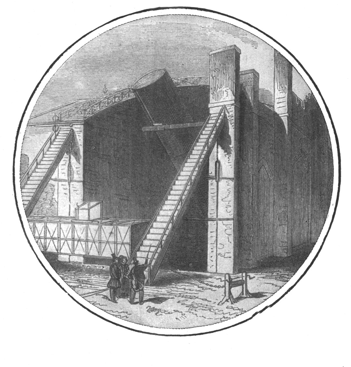 Det store teleskopet konstruert av Lord Rosse, 1828-1845, 1901. av Unbekannt