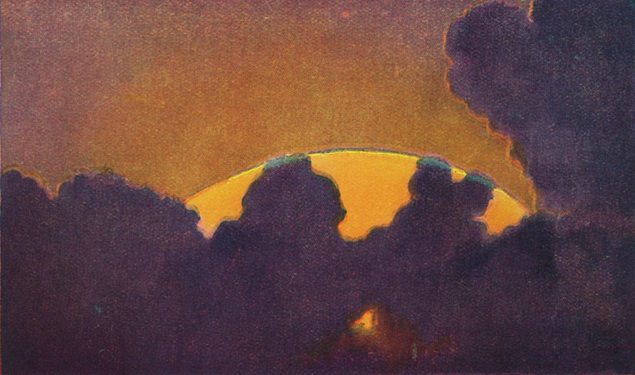 Det grønne blinket ved solnedgang, sjeldneste prismatisk farge brutt av atmosfæren, c1935 av Unbekannt
