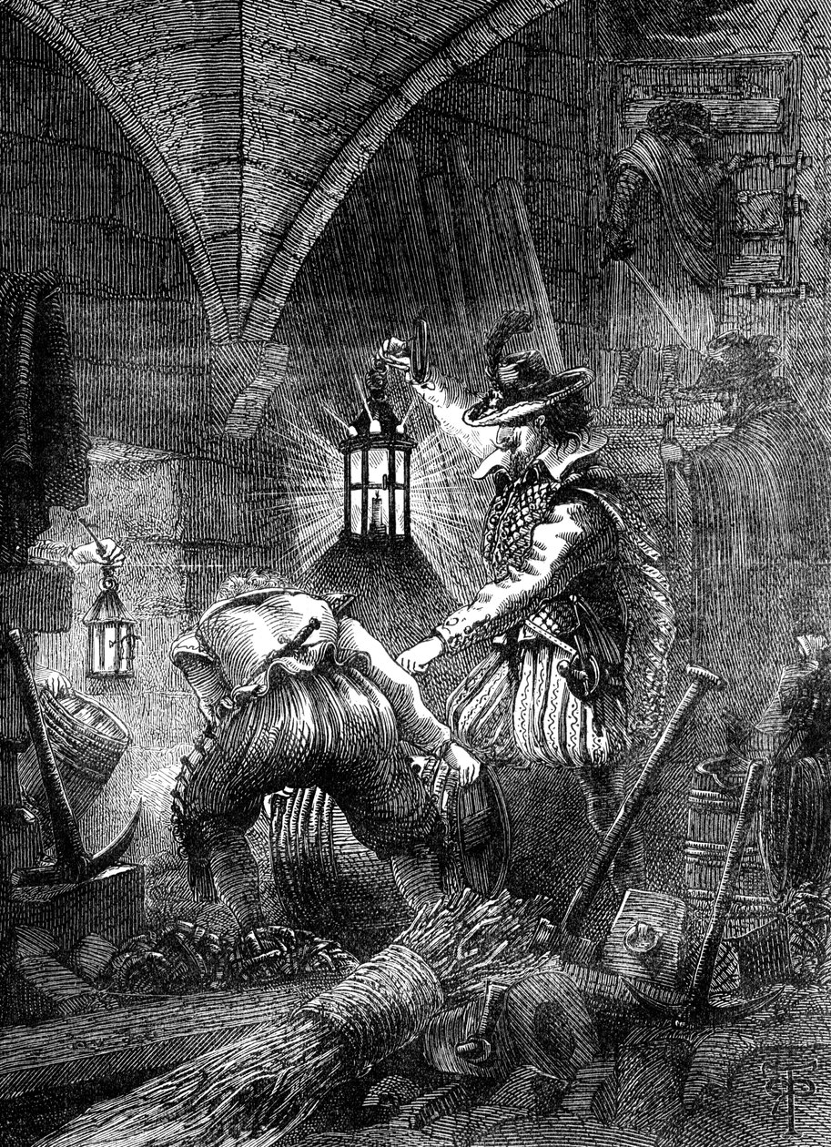 Gunpowder Plot-konspiratørene på jobb, c1902 av Unbekannt