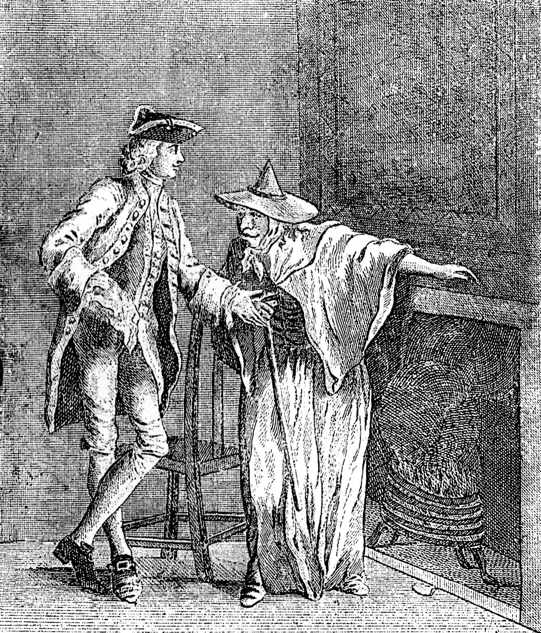 Sigøyneren samtaler med generalinspektøren for Storbritannia, c1753 av Unbekannt
