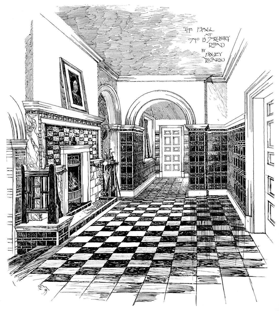 The Hall, 15, Melbury Road, 1899 av Unbekannt