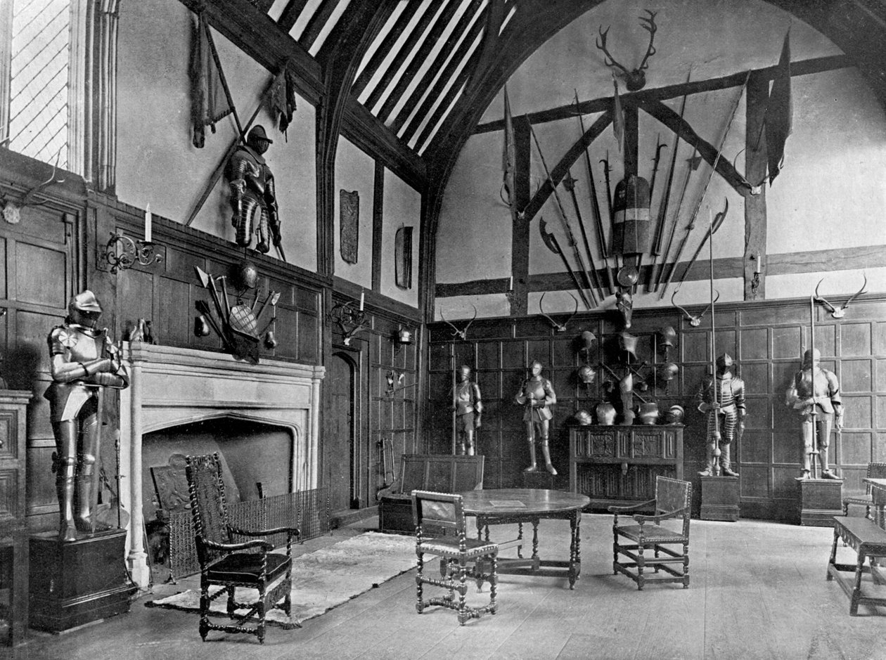 Hallen på Ockwells Manor, Berkshire, 1905 av Unbekannt